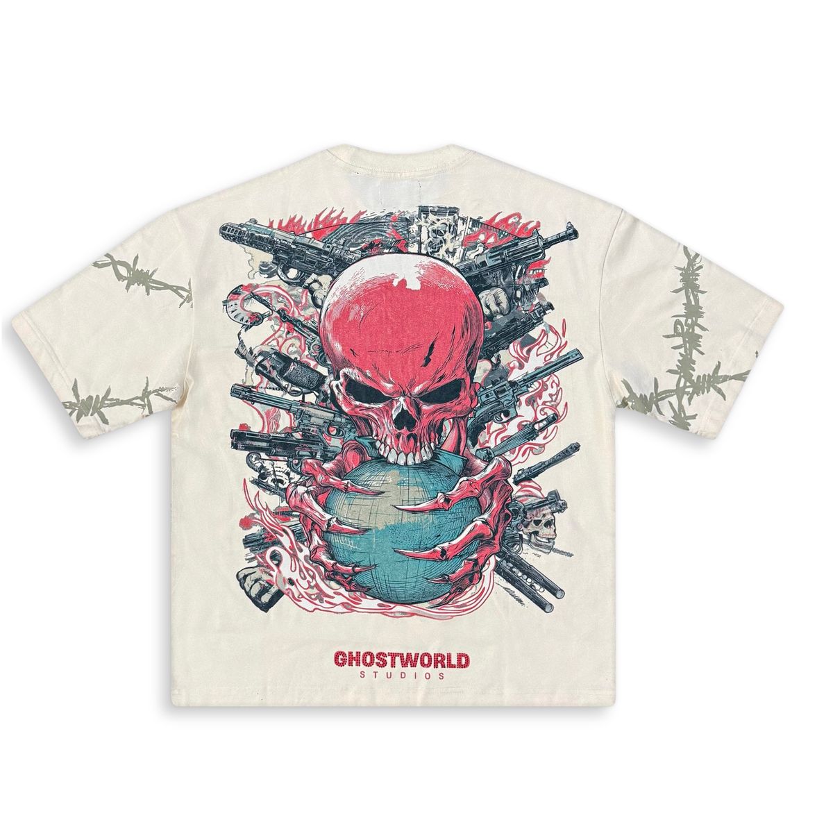 Barbed Wire Wrap T - Shirt - Bone