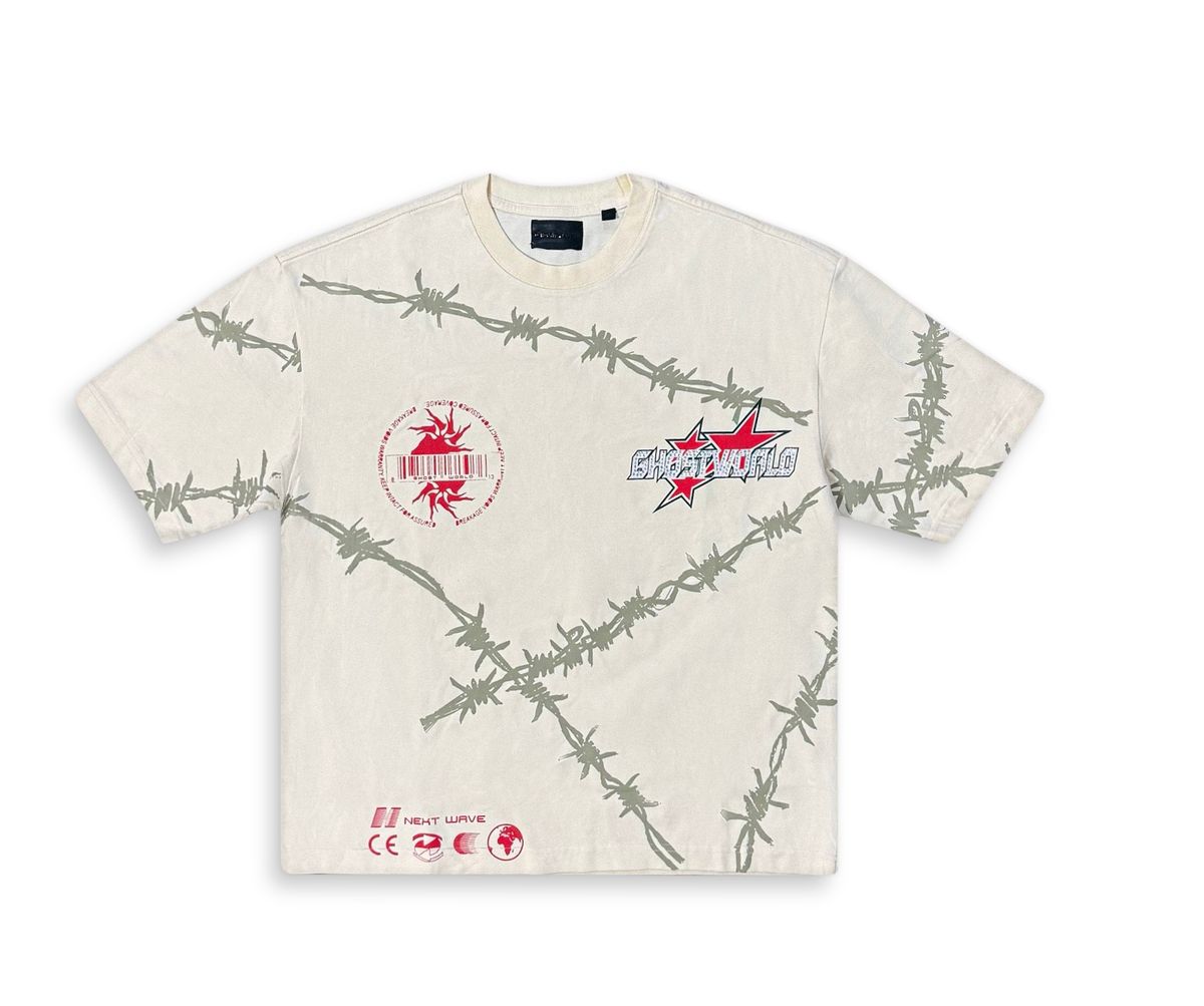 Barbed Wire Wrap T - Shirt - Bone