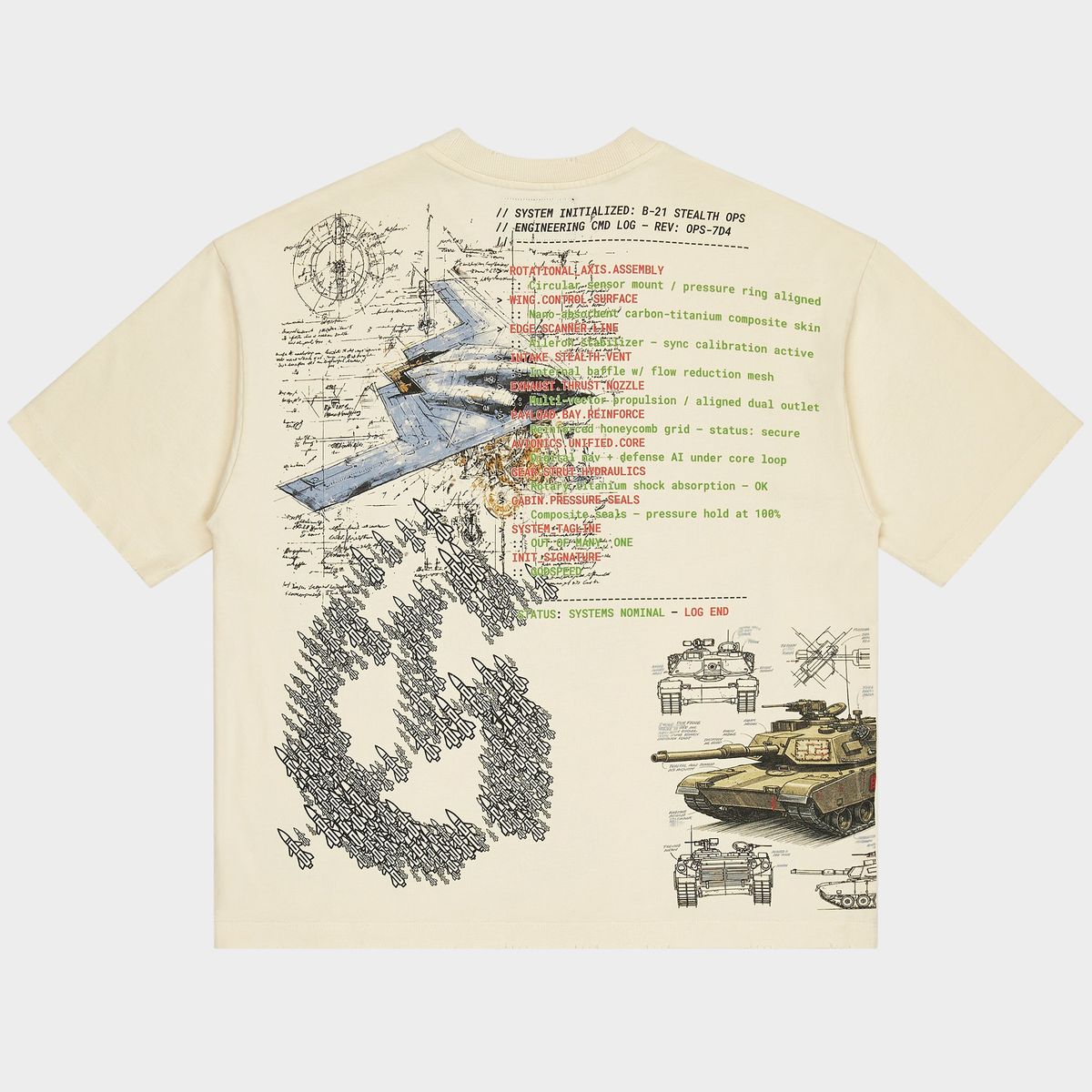 Art of War T- Shirt - Bone