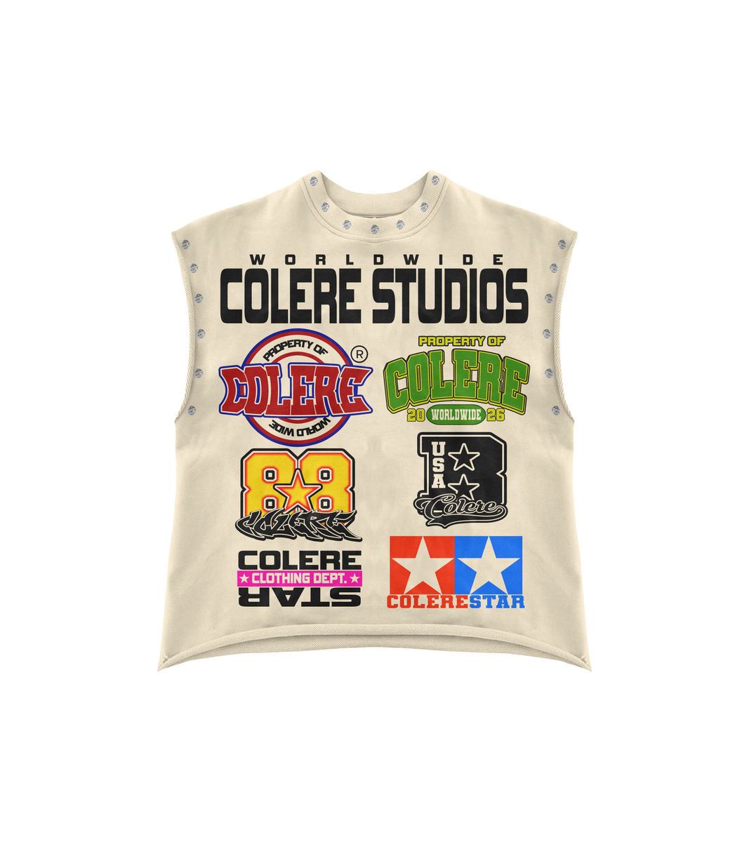 Worldwide Sleeveless Shirt - Cream