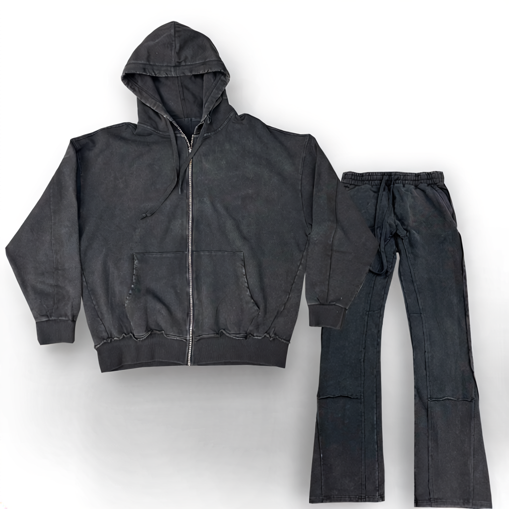 Zip Up Sweatsuit 400GSM - Black