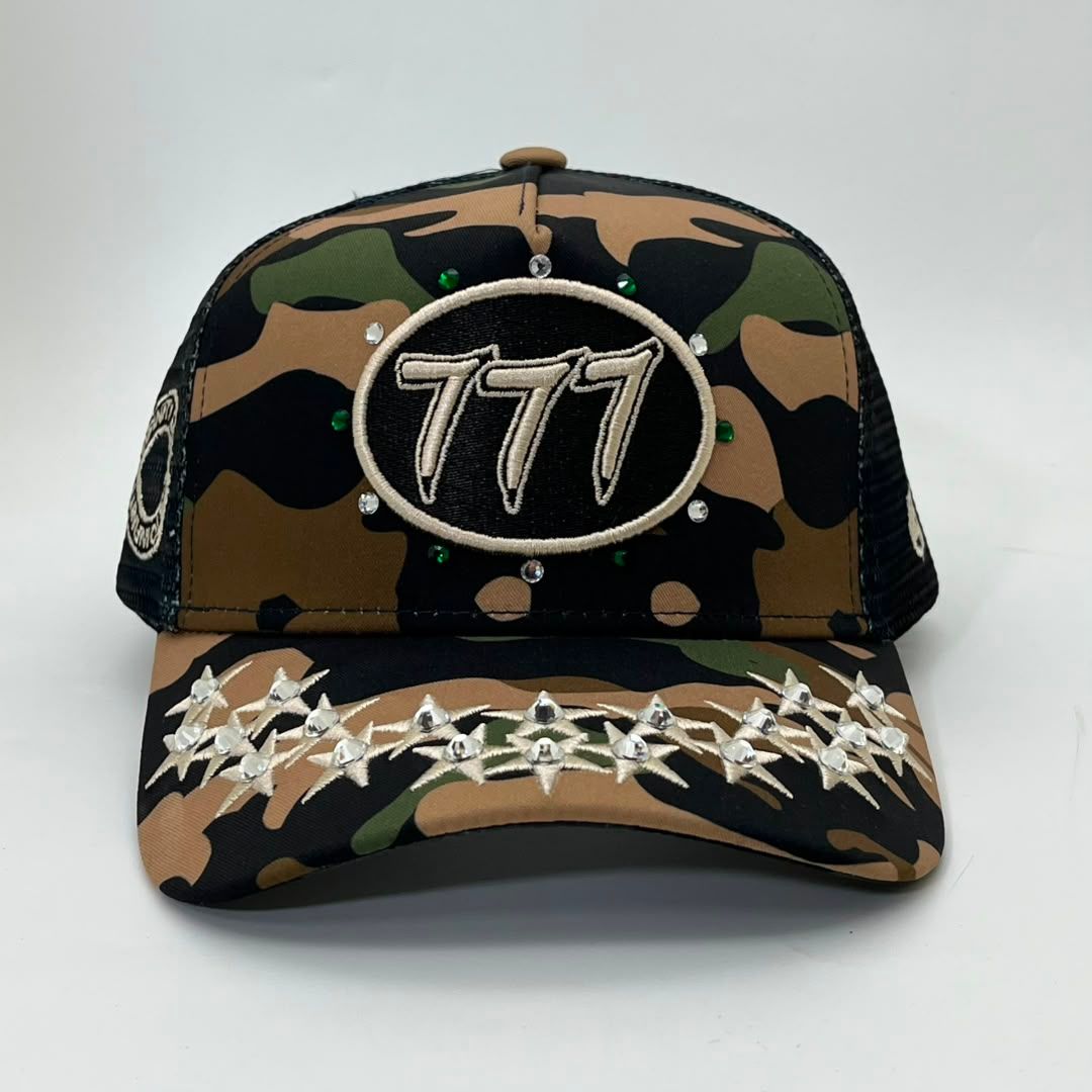 V1 Diamond 777 Trucker Hat - Camo Woodland