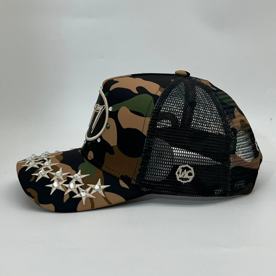 V1 Diamond 777 Trucker Hat - Camo Woodland