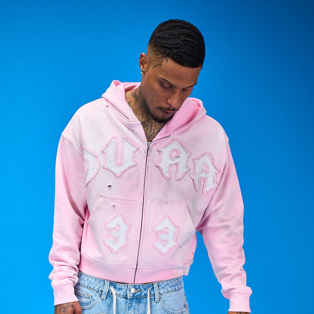 33 Zip Up Hoodie - Pink