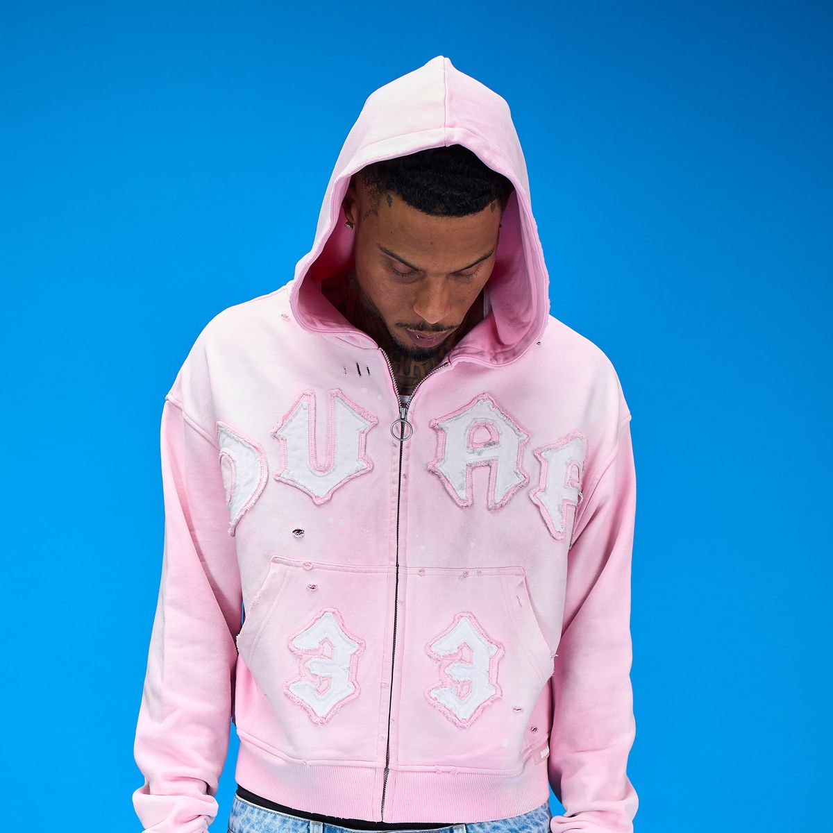 33 Zip Up Hoodie - Pink