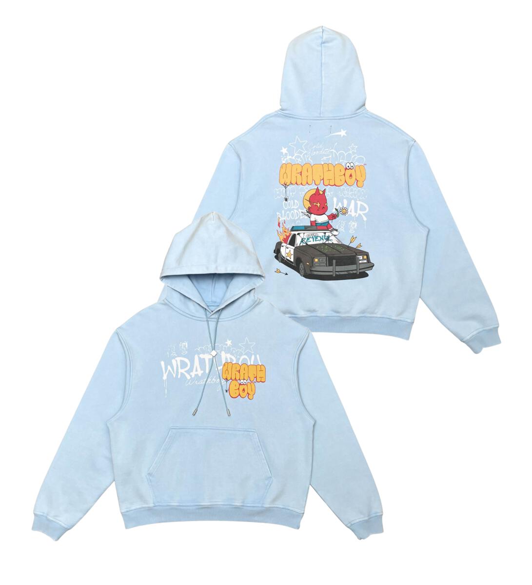 Inked Up Hoodie - Ice Blue