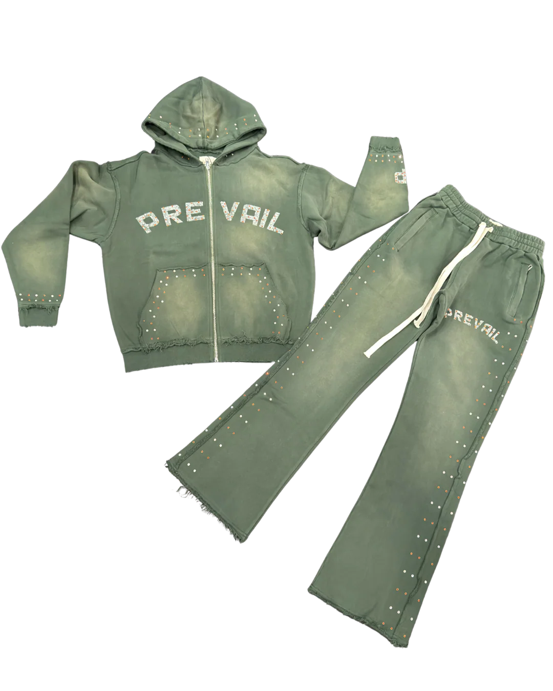 Legends Prevail Rhinestone Sweatsuit - Green