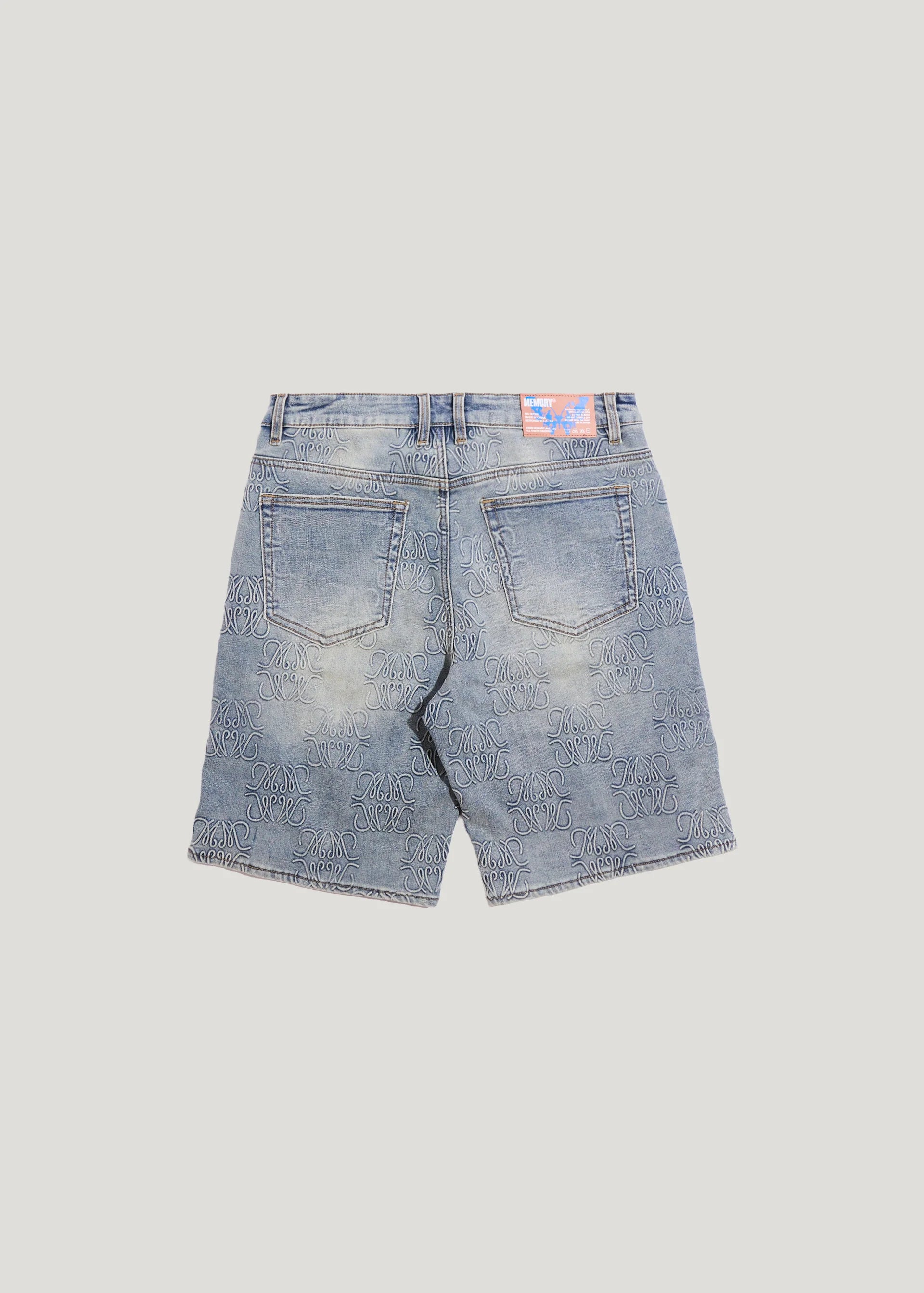 Monogram Denim Shorts - Blue Rinse