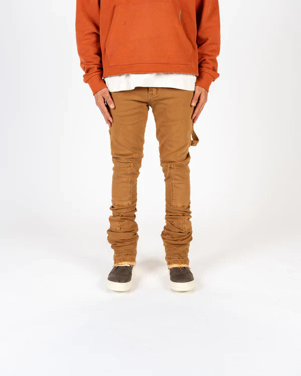 "VIBRANT VISIONS" CARGO FLRE STACK DENIM