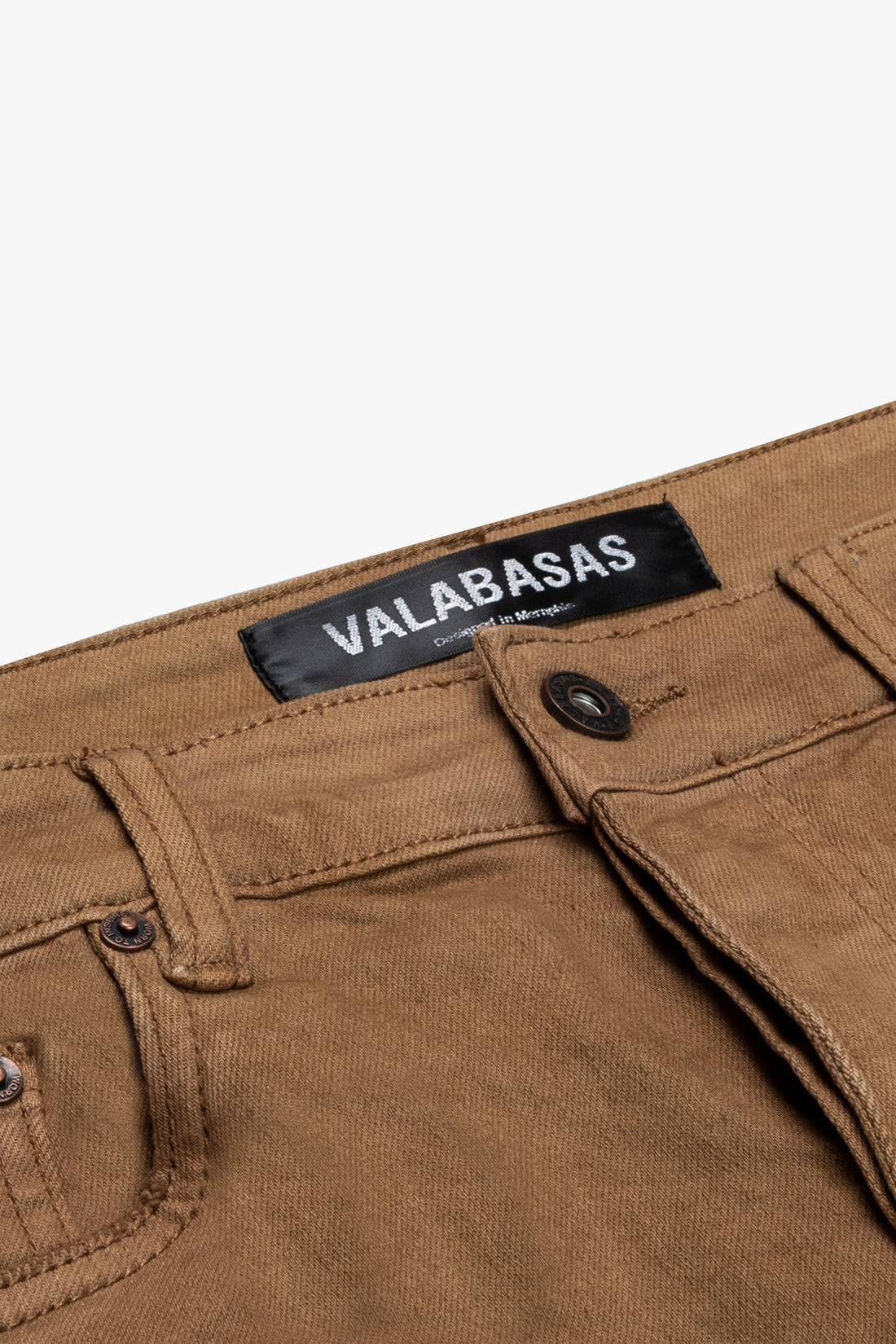 "MR. EXTENDO" KHAKI STACKED FLARE JEAN