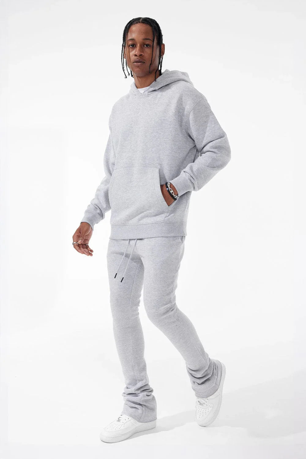 Fleece Hoodie - Heather Grey