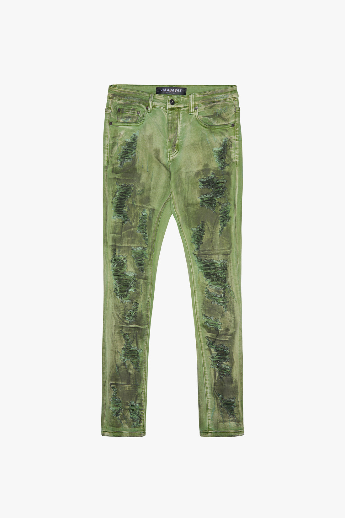 "Harvest" Green Wash Skinny Jean