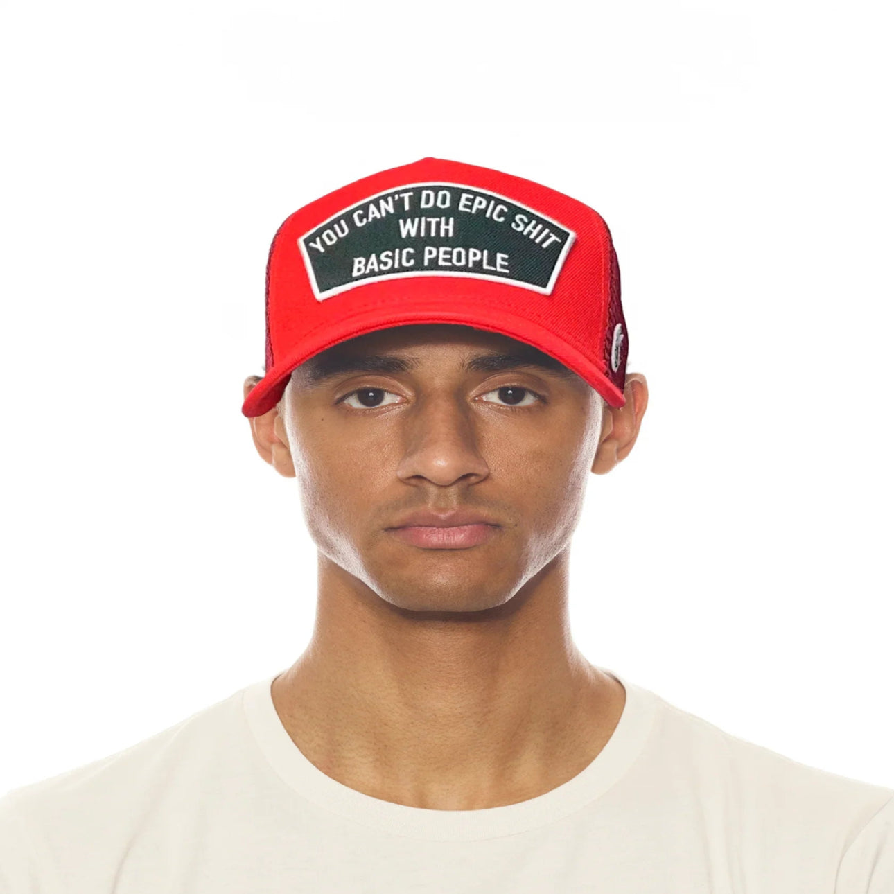 Epic Shit Mesh Back Trucker Curved Visor - Red