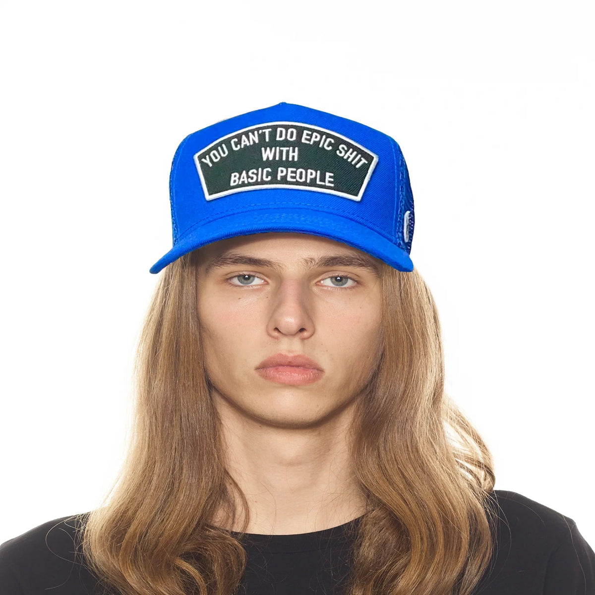 Epic Shit Mesh Back Trucker Curved Visor - Royal Blue