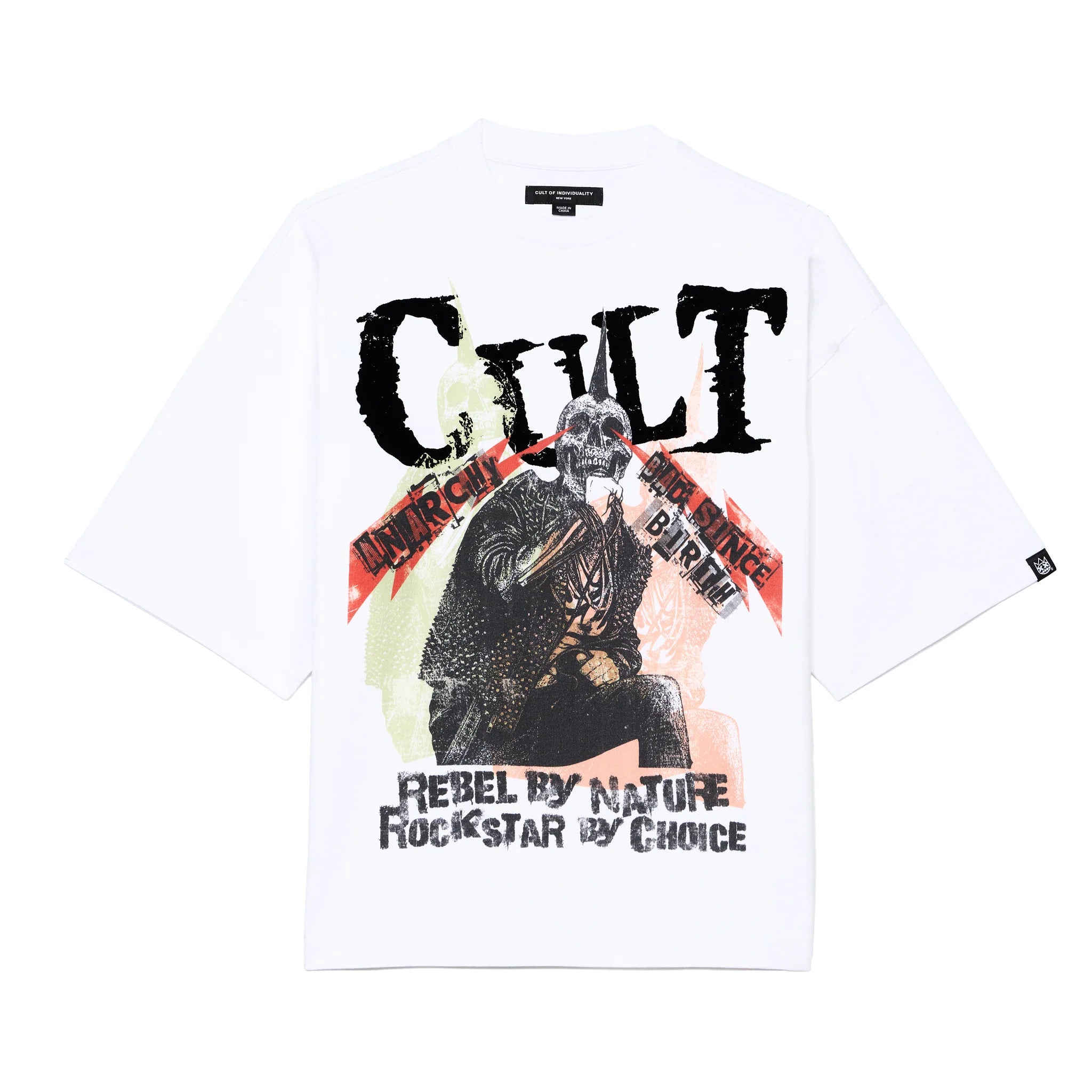 Cult Anarchy Oversized T-Shirt - White