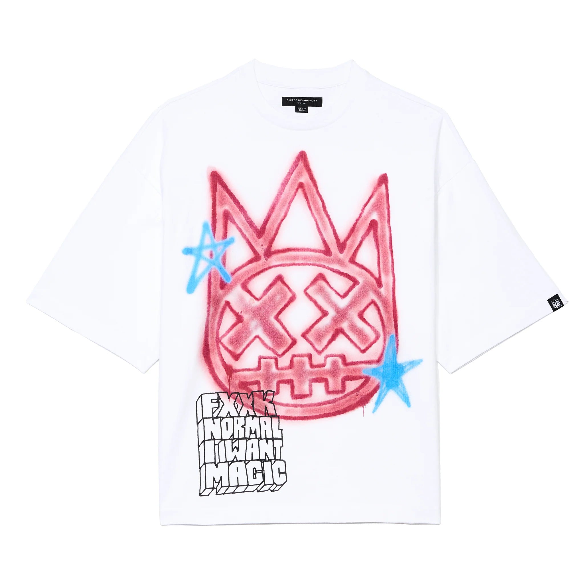 Airbrushed Oversized T-Shirt - White