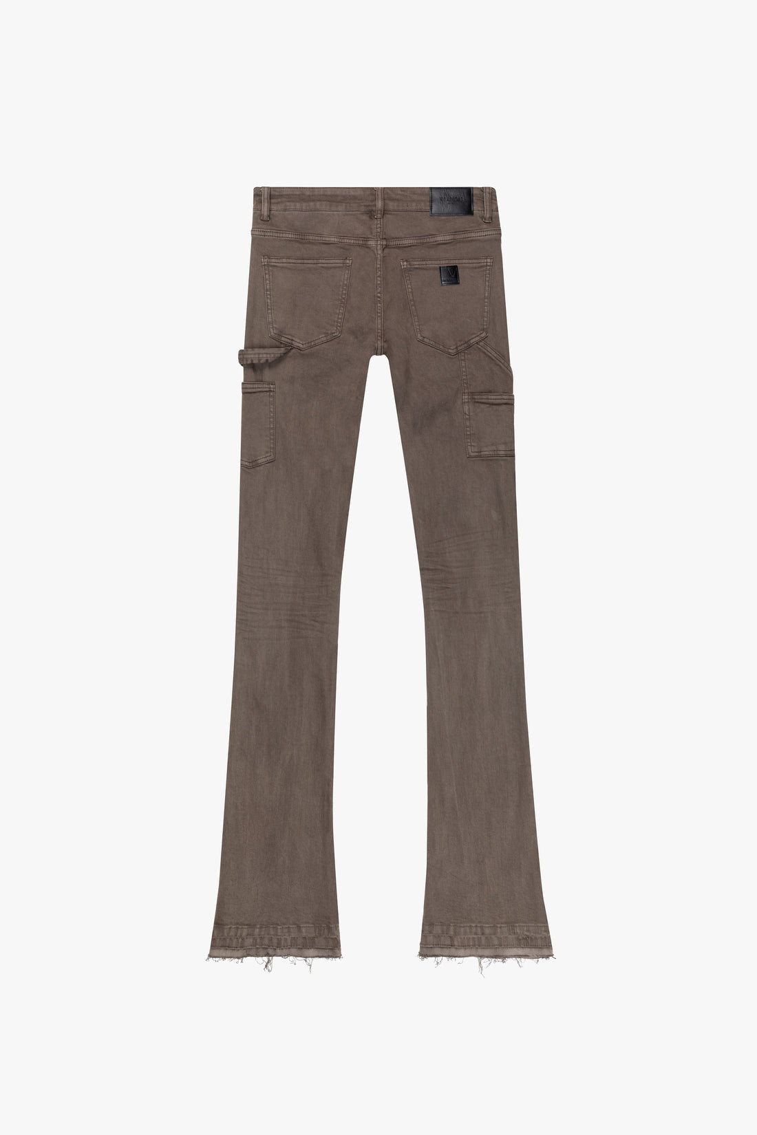 "MR. EXTENDO" BROWN STACKED FLARE JEAN