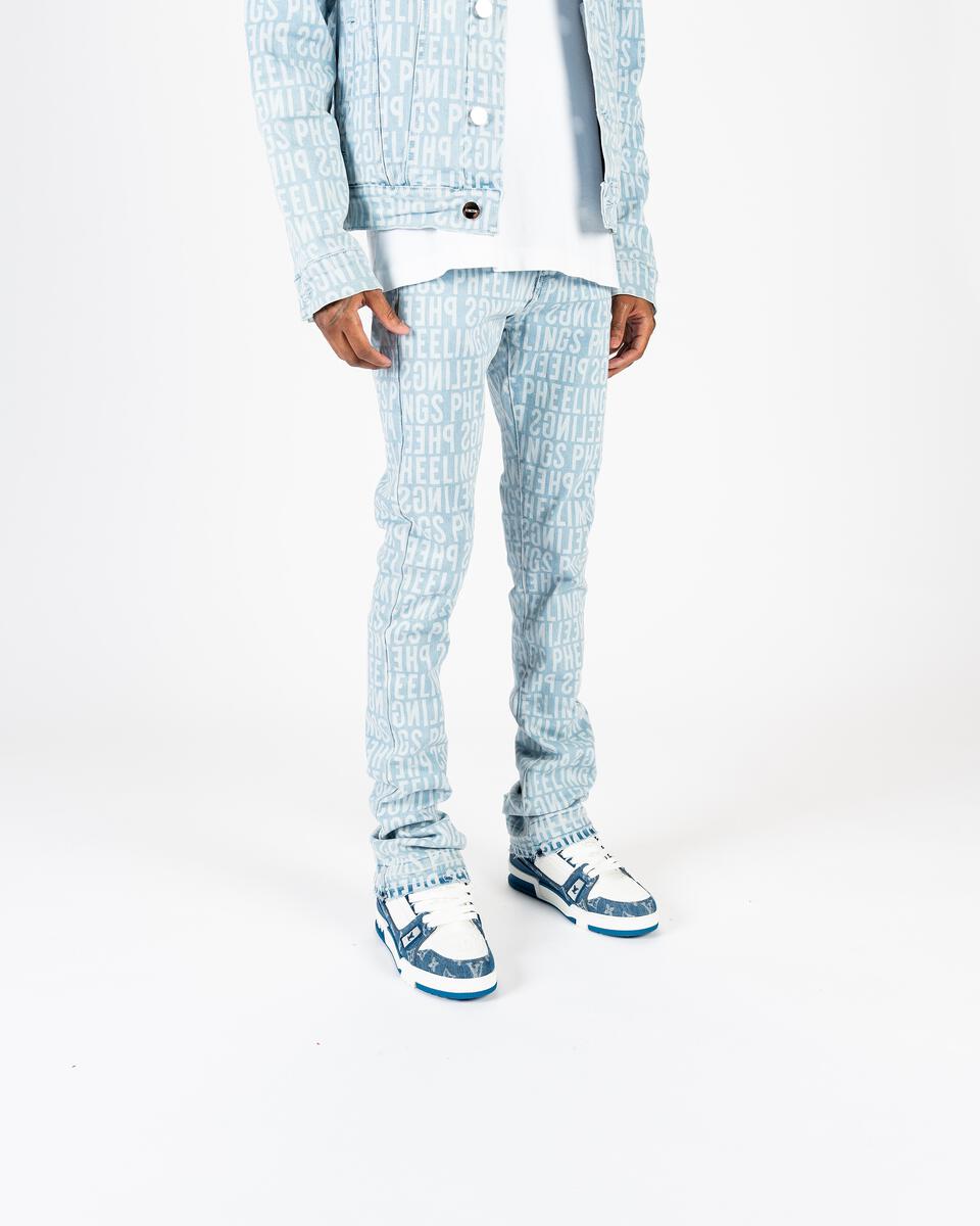 "ON MY MIND" FLARE STACK DENIM-LIGHT BLUE