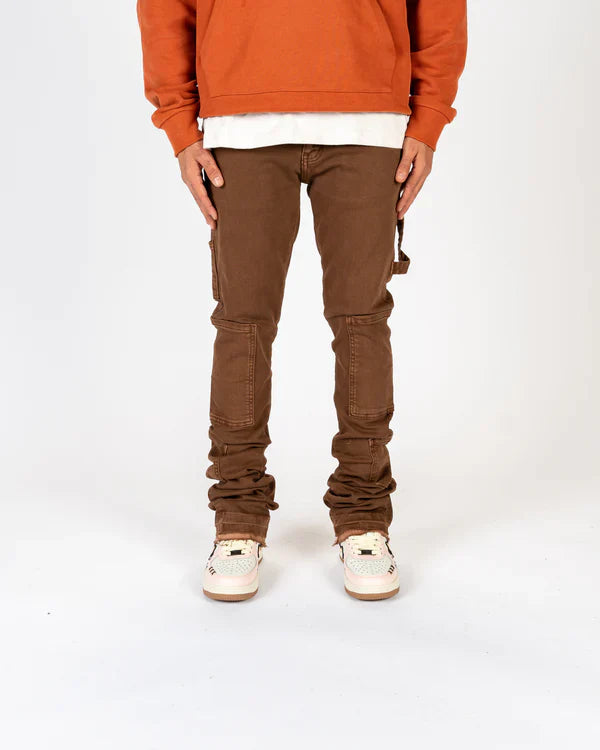 "VIBRANT VISIONS" CARGO FLRE STACK DENIM