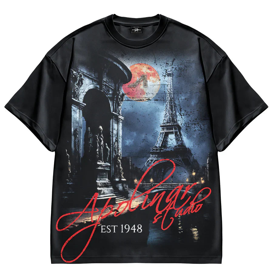 Paris Tower T Shirt-Black