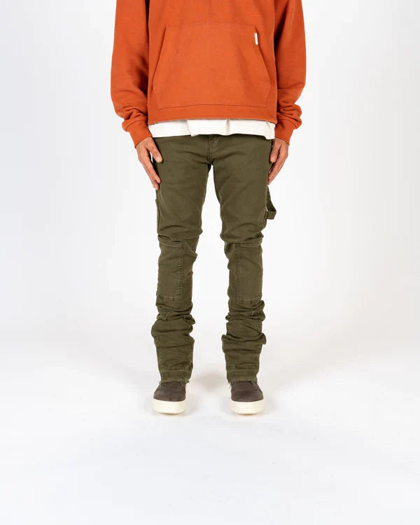 "VIBRANT VISIONS" CARGO FLRE STACK DENIM