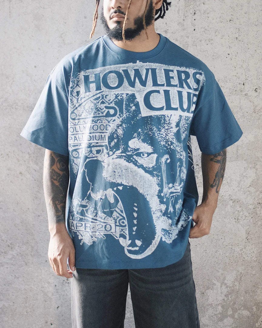 LA Wolf T Shirt - Blue