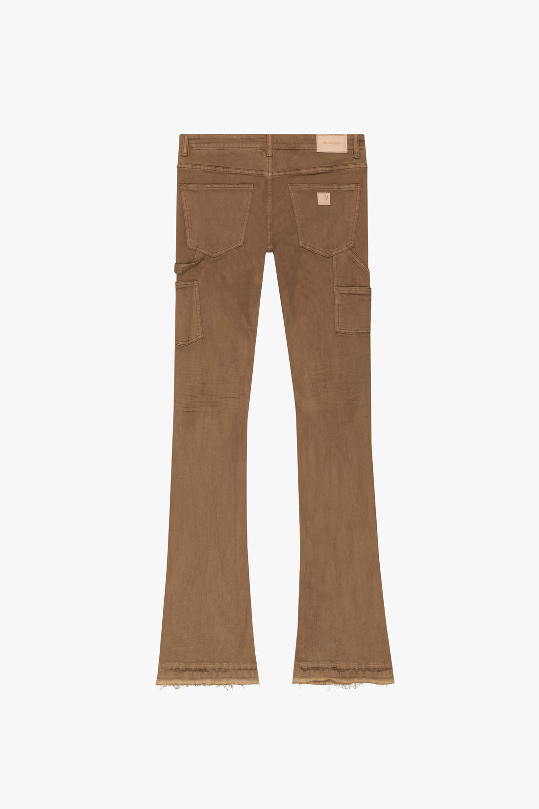 "MR. EXTENDO" KHAKI STACKED FLARE JEAN