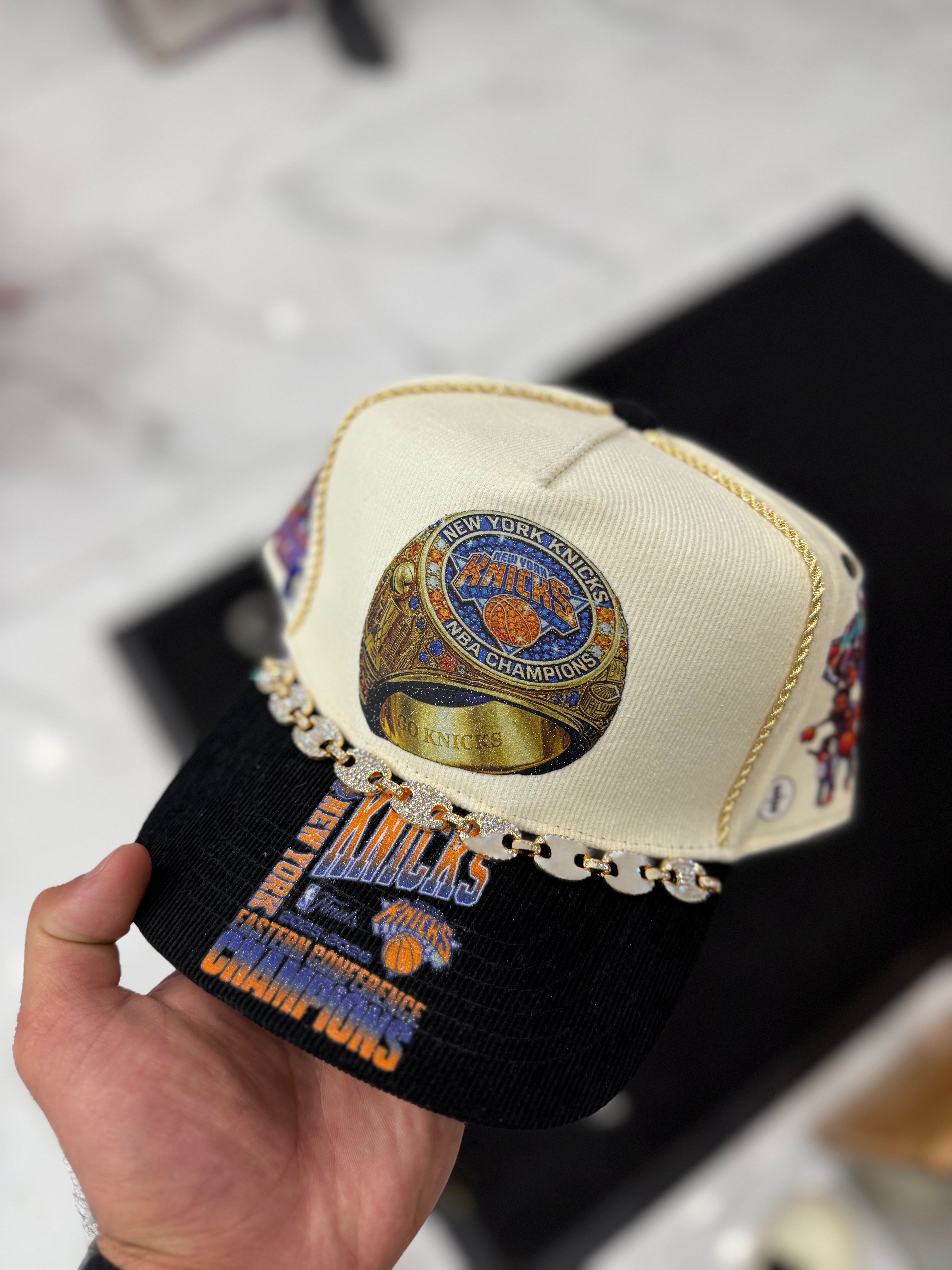 Eazy Era x Knicks Championship Ring - Hat - Cream Corduroy / Black Brim