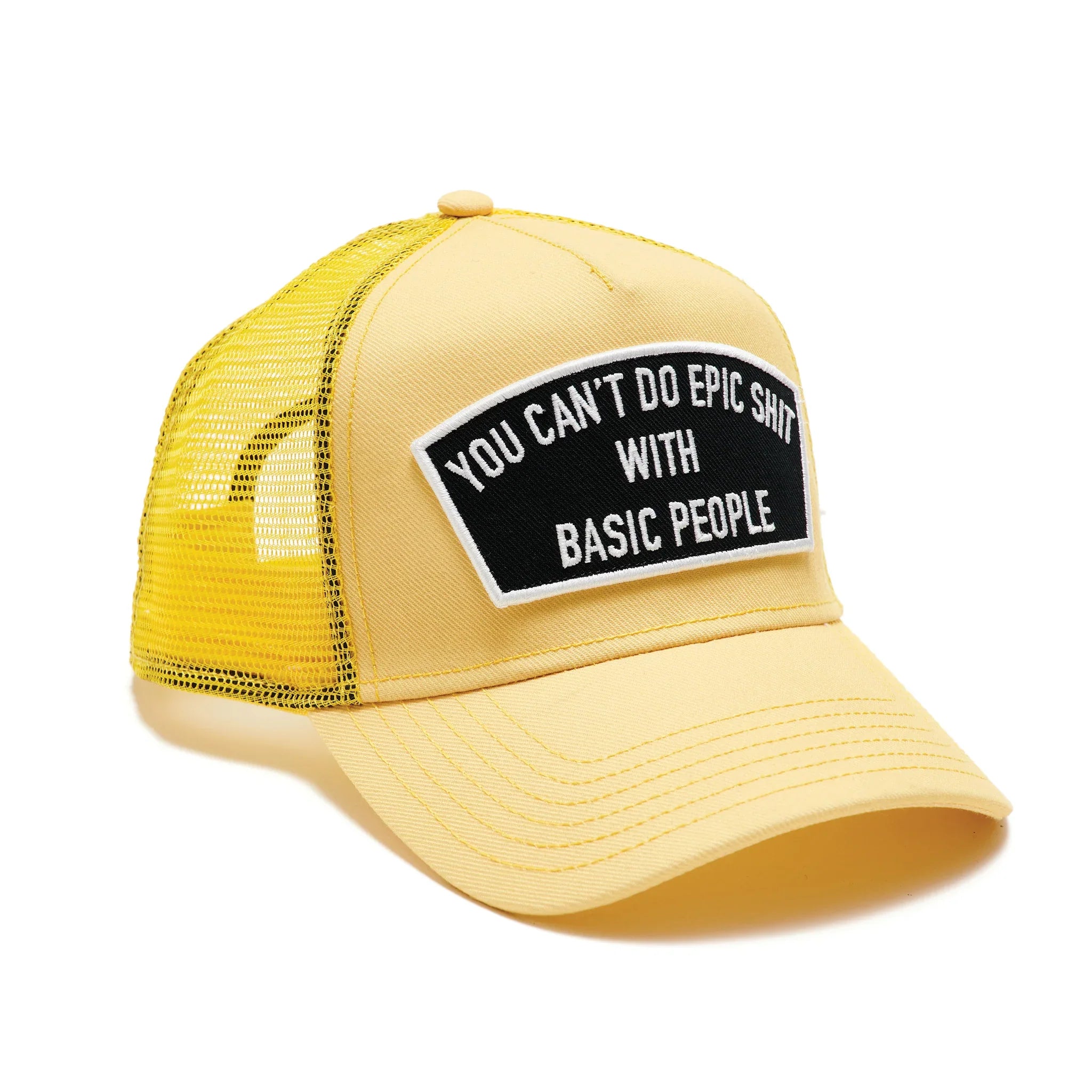 Epic Shit Mesh Back Trucker Curved Visor - Yellow