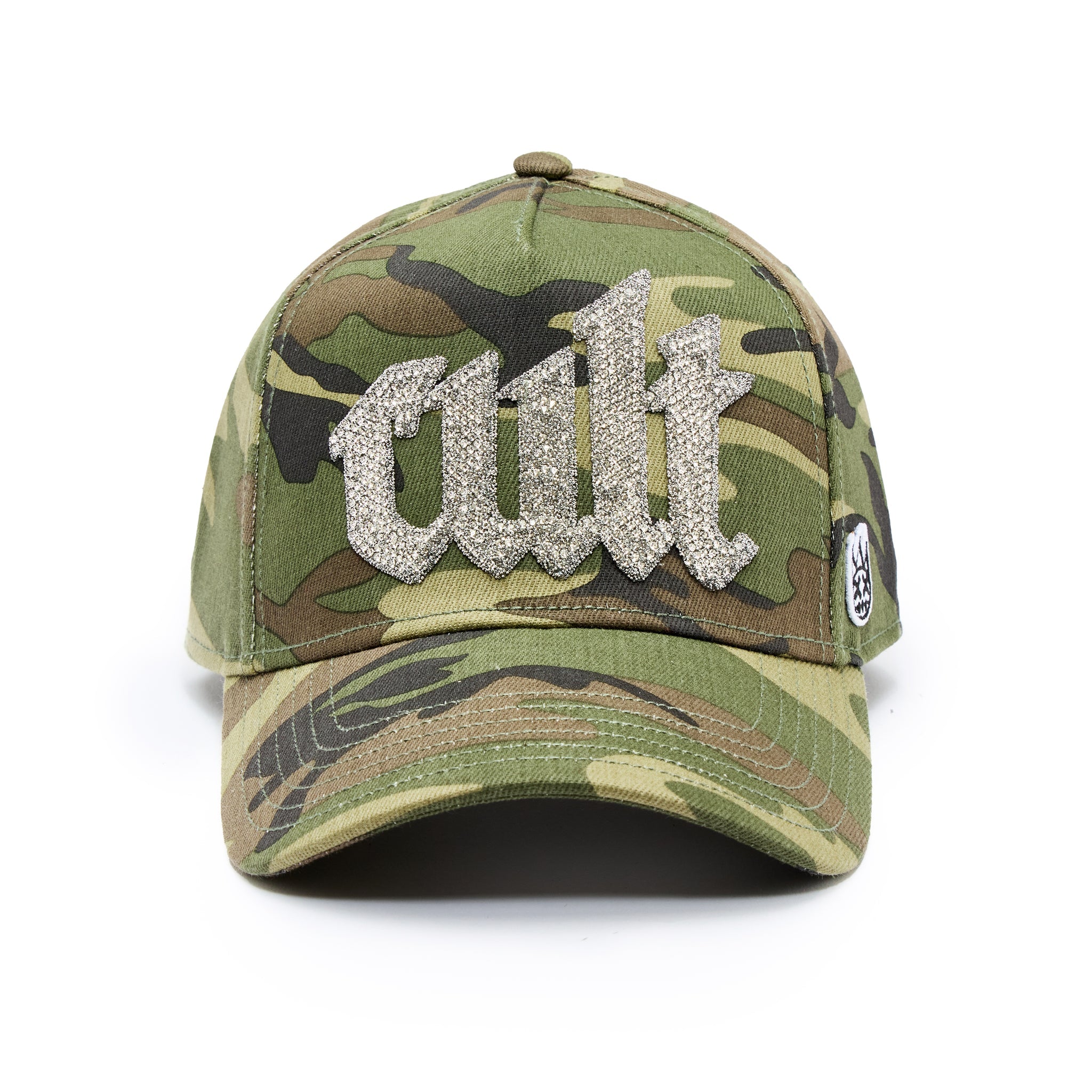 Crystal Cult Script Logo Hat - Green Camo