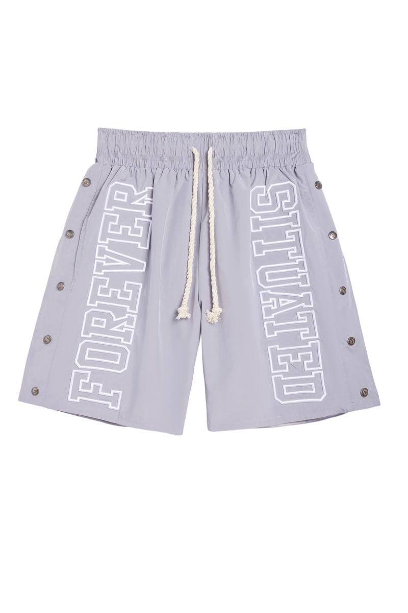 FS Nylon Track Shorts - Grey