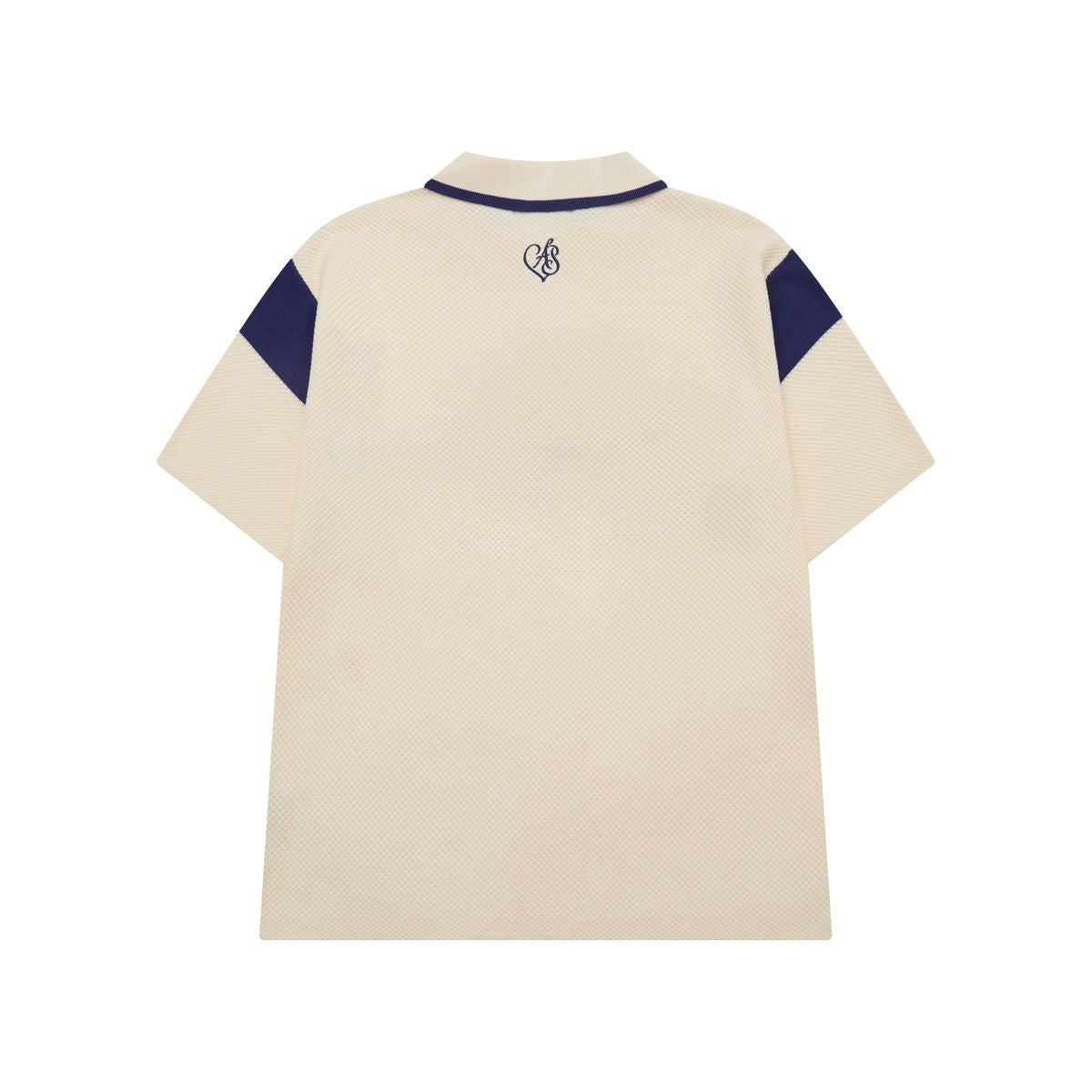 Clubhouse Knit Polo - Cream / Navy