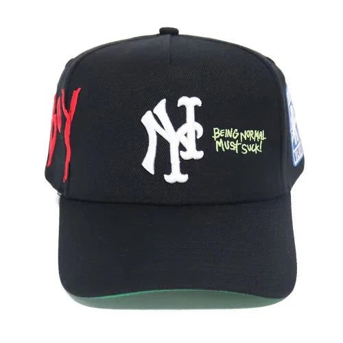 RoughPlay NY Being Normal Must Suck Snapback - Black / White