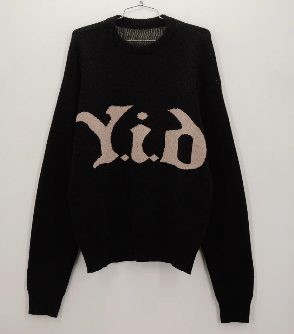 Old English Knit Sweater - Black