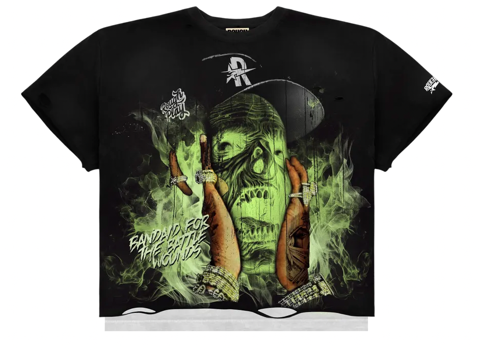 Ghost Face T - Shirt - Black / Neon