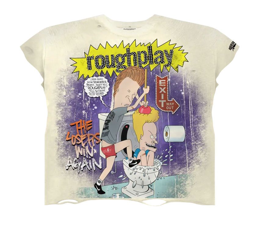 Beavis & Butt-Head Cut Off T-Shirt - White