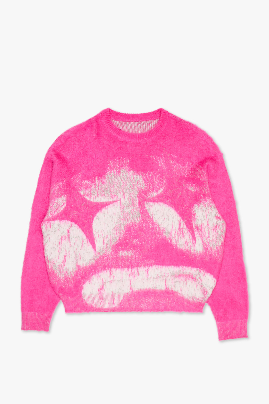 Sad Days Crewneck Sweater - Fuchsia