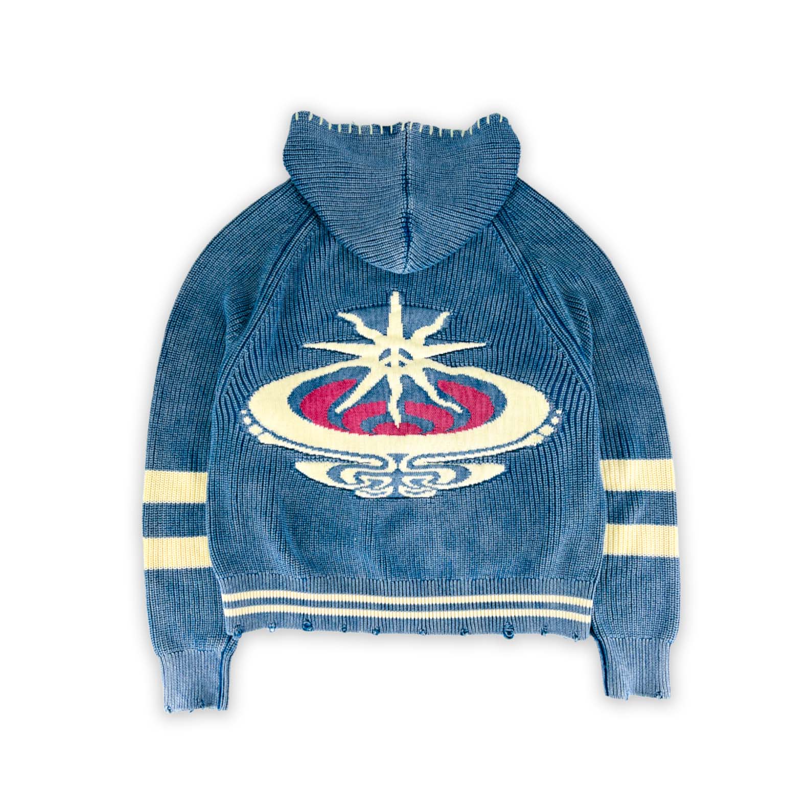 Stereo Dose Zip Up Hoodie - Washed Blue