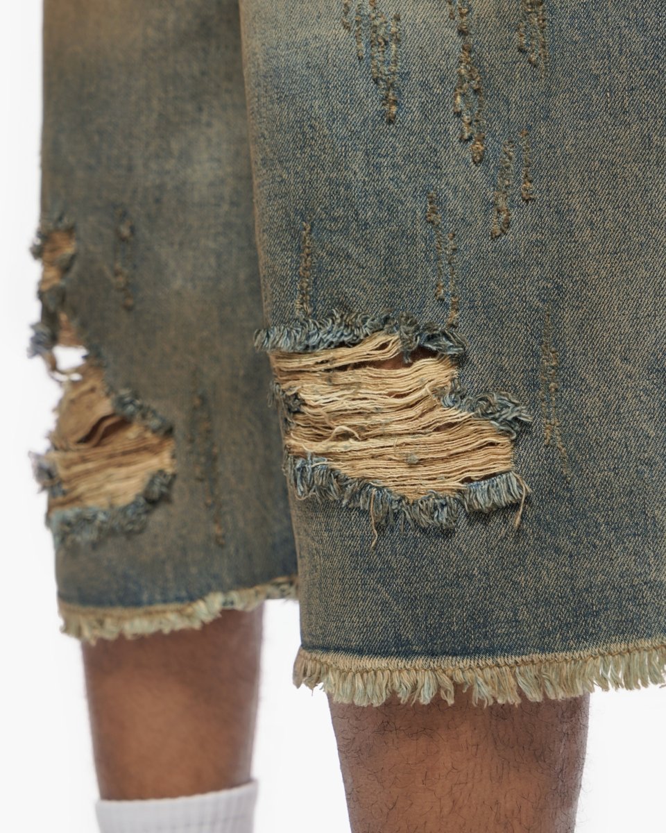 Snapped Shorts - Dirty Vintage Blue