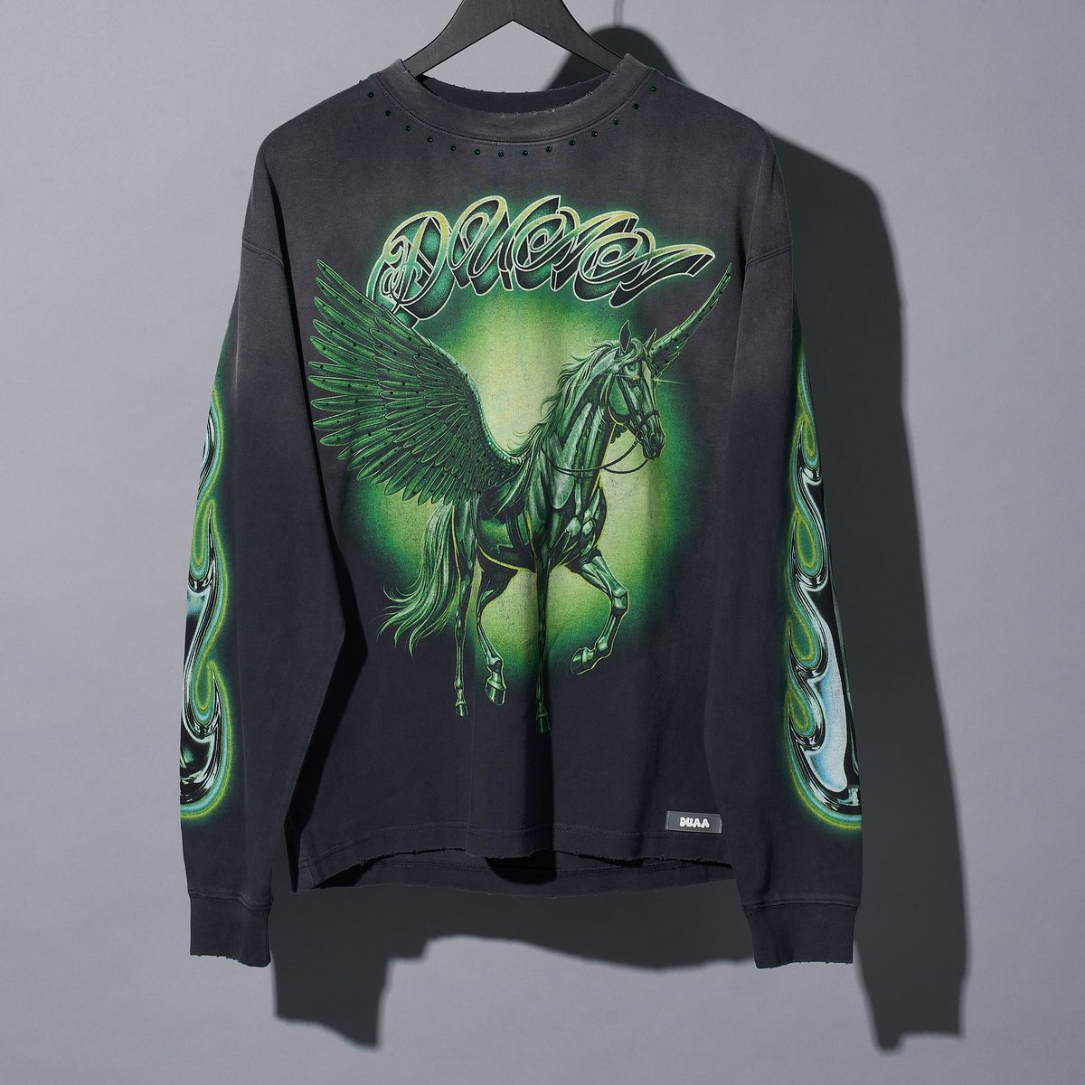Unique Longsleeve T-Shirt - Black / Green